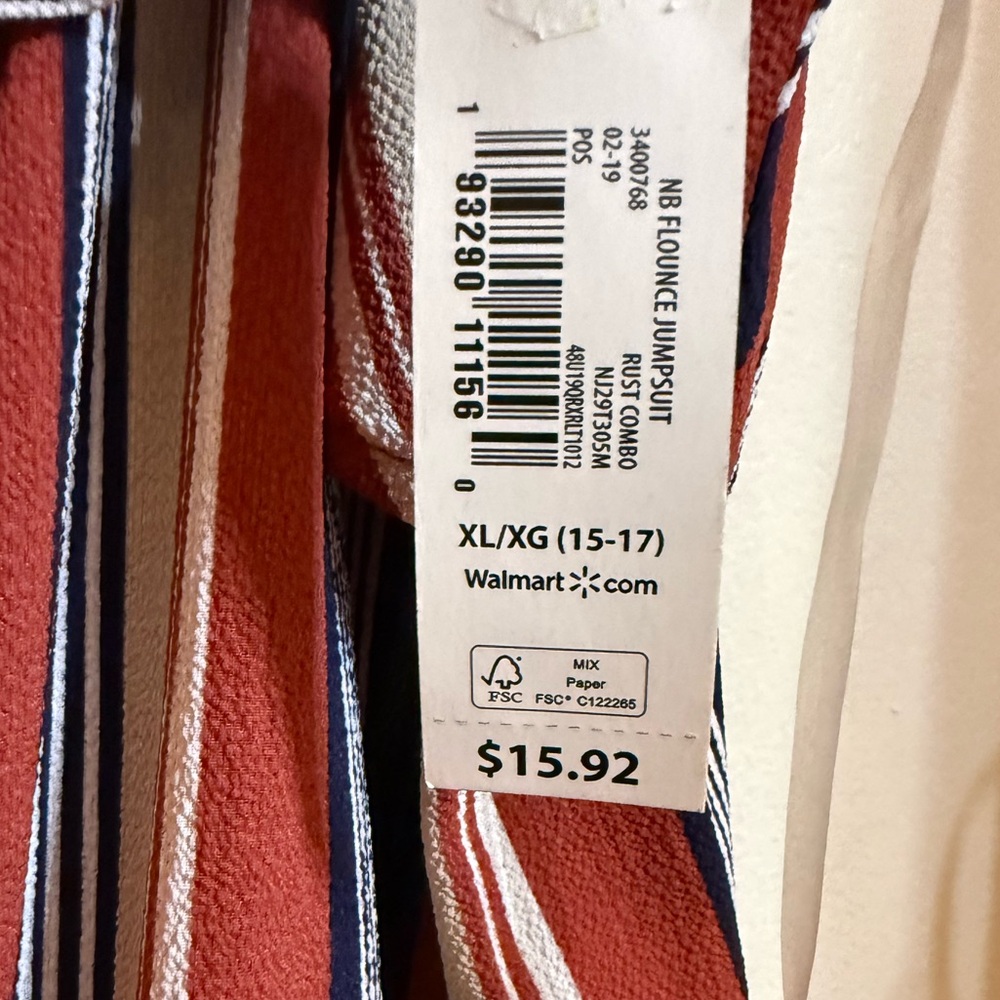 NWT No Boundaries Multicolor Striped Jumpsuit - Picture 5 of 6